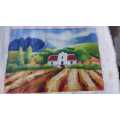 2 ORIGINAL UNFRAMED PAINTINGS BY CECIL BYRNES OF THE CAPE WINELANDS ON CANVAS - FOR 1 BID