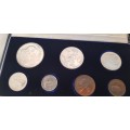 1966 COIN SET IN SA MINT BOX.  INCLUDING SILVER R1.
