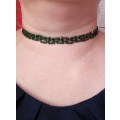 Green choker necklace