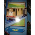 Thomas & Friends - Toby + 2 Carriages  Motorized Railway Track Master System- TOMY