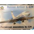 Alanger - Russian Airliner IL-62M - Scale 1:100 Scale - Plastic Model 050001 Kit