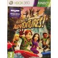 Xbox 360 - Kinect Sensor + Kinect Adventures, Rapala, Sports 1&2 ( 4 Games)