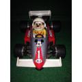Vintage Mickey Mouse F1 Racer Tin Plate and Plastic 1988 Masudya Corp Japan