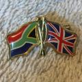 Rugby World Cup South Sa and Union Jack Friendship Lapel Pin (NOS)