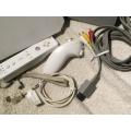 Nintendo Wii - White, Controller, Nunchuck, PSU, Sensor, Cables - top dust covers missing