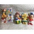 Vintage Rubber Noddy & 3 Friends - Released by Wimpy +- 6.5cm