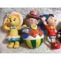 Vintage Rubber Noddy & 4 Friends - Released by Wimpy +- 6.5cm