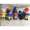 Vintage Rubber Noddy & 4 Friends - Released by Wimpy +- 6.5cm