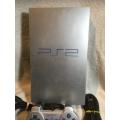 Playstation 2 - Silver PHAT c/w 1 x Original Controller, AV Cable Power Cord
