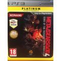 PS3 - Metal Gear Solid 4 Guns of the Patriots - Platinum