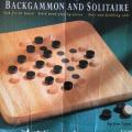 Wooden Backgammon + Solitaire Made in Indonesia (Boxed)
