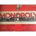 Vintage Monopoly UK Version with Wooden Houses and Hotels and Metal Playing Pieces (Circa 1950`s)