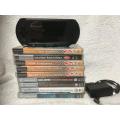 PSP Street, 512MB Memory Card Charger, 5 Games + 4 UMD Music videos