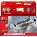 Airfix - Airfix 1:72 Messerschmitt Bf109E-3 Starter Set (A55106) (NOS)