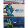 Blu-ray - Monsters University  + Monsters Inc