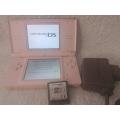 Nintendo DS Lite Pink, c/w Stylus, Charger + High School Musical 3 Cartridge.