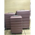 Set of 3 Suitcases Travel Trolley Luggage,ABS with Universal Wheels-PINK