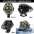 Motorcycle Headlight Led U7 DRL Fog Driving Running Light with Angel Eyes Lights Ring Front spot