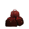 Set of 3 Cloth Suitcases Travel Trolley Luggage