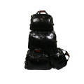 Set of 4 PU Leather Suitcases Travel Trolley Luggage