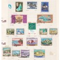 LEBANON 9 X SHEETS OF FINE USED STAMPS ON SHEETS - SOME HIGH VALUE STAMPS WITH VARIETIES .