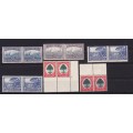 UNION OF SA - 1933 - DEF ISSUE - COMPL SET WITH - VARIETIES AND SHADES - ALL PAIRS ARE UMM