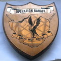 OPERATION RANGER : NORTH WEST BORDER : RHODESIA : PLAQUE : 16.3x18cm : SEE PICTURES