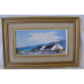 FISHERMANS COTTAGES : H. MOMMEN : OIL PAINTED ON BOARD