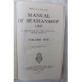 Manual of Seamanship 1937 - Volume One - Hardcover  1940