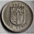 Rhodesia 10 cents 1975 Coin