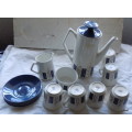 Beswick Apollo Coffee set - Coffee pot, milk jug, sugar bowl, 6 cups but only 5 saucers