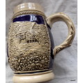 German Beer Stein (not lidded) Salt GlazeFrohsinn und Heiterkeit Willkommen Allezeit