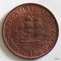 1955  SOUTH AFRICAN  ONE PENNY