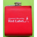 JOHNNIE WALKER - RED LABEL - COVERED HIP FLASK