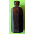 MILTON Brown Bottle 8 Sided (small)  Old Early 1900`s -
