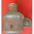 Glass Ink Bottle with Glass Stopper - 7cm High
