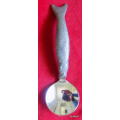 Carrol Boyes - (MARKED C BOYES) Fish Design Sugar Spoon or Sugar Ladle