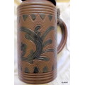 Konig Pilsener year jug 1978 brown-black Beer stein with pewter lid Rein Zinn