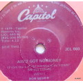 Bob Seger - We`ve Got Tonite -  Capitol Records JCL 660 - 7` Single - South Africa 1978