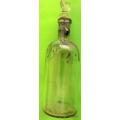 Vintage - Clear Glass Perfume /Apothecarthy Essential Oil Bottle  - Heart Shaped Stopper