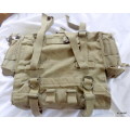 SADF - CANVAS  - PATROL BAG/RUCK SACK - WEBBING WITH TWO SIDE MAG POUCHES and SHOULDER STRAPS