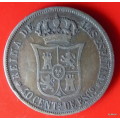 1866 Spain - Isabel 2 - 40 Centimos Silver Coin Forty cents