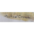 BUFFALO : INK WASH PRINT : MICHAEL CROESER : FRAMED