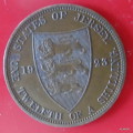 1923 - GEORGE V - States of Jersey - One Twelfth of a Shilling (Penny) - Bronze
