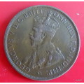 1923 - GEORGE V - States of Jersey - One Twelfth of a Shilling (Penny) - Bronze