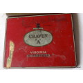 Vintage Cigarette Tin - Craven A - Virginia Cigarettes