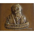 Vintage Brass Paper Clip/Note holder - Charles Dickens