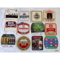 12 different Bar Coasters - Cardboard type (Pkt 2)