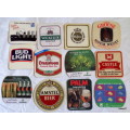 12 different Bar Coasters - Cardboard type (Pkt 2)