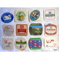 12 different Bar Coasters - Cardboard type (Pkt 4)